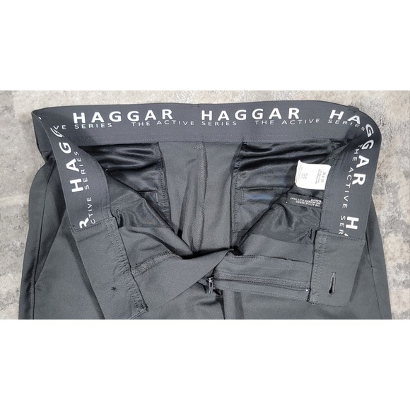 Haggar Active Series 365 Modern Flex Slim Fit Elastic Waist Pants Men's Sz 34x30 - Picture 5 of 7